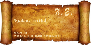 Nyakas Enikő névjegykártya